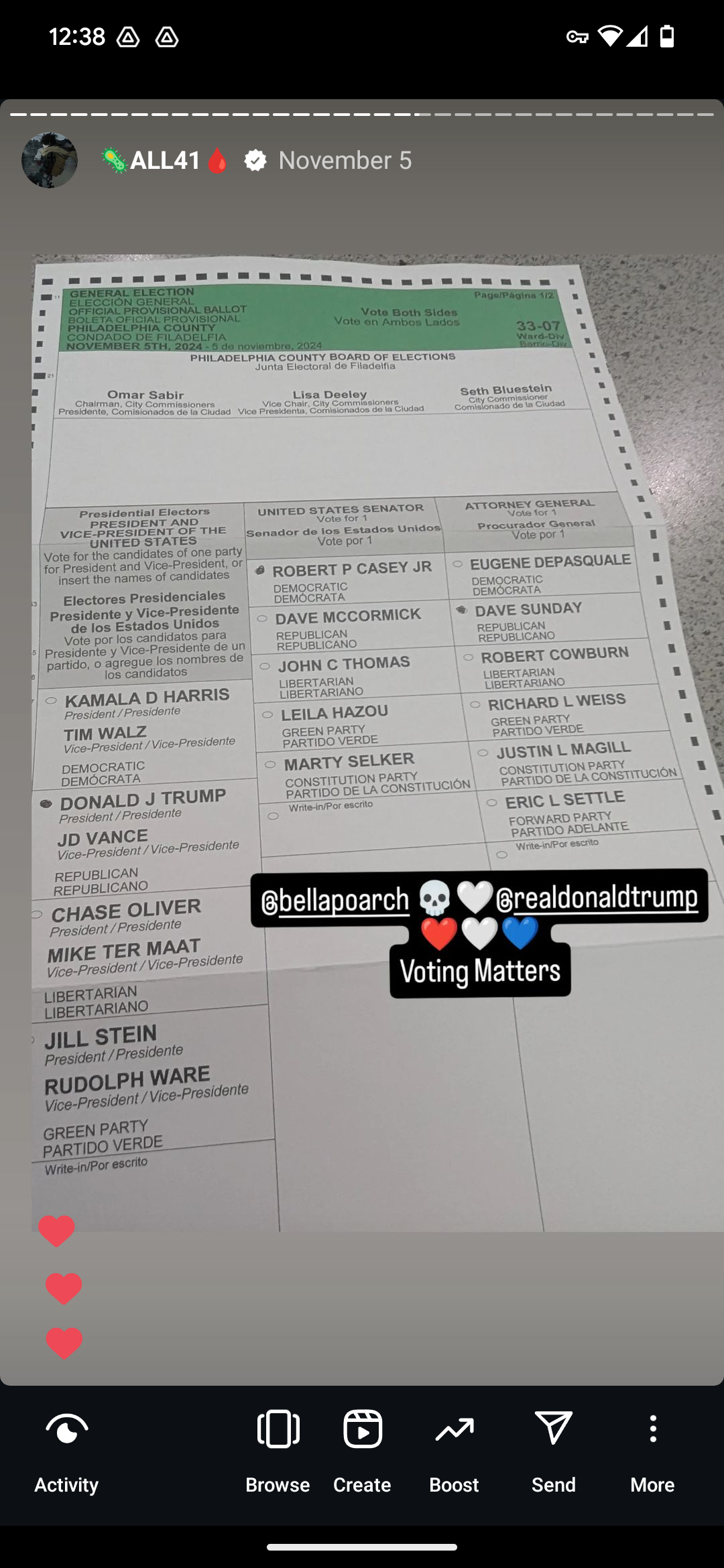 Trump Casey Vote